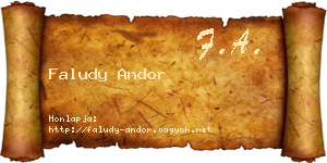 Faludy Andor névjegykártya